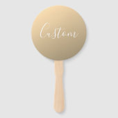 Elegante moderne Script Monogram oder Word | Golde Fächer (Vorderseite)