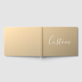 Elegante moderne Script Monogram oder Word | Golde Gästebuch (Voll)