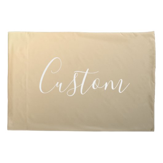 Elegante moderne Script Monogram oder Word | Golde Kissenbezug (Rückseite)