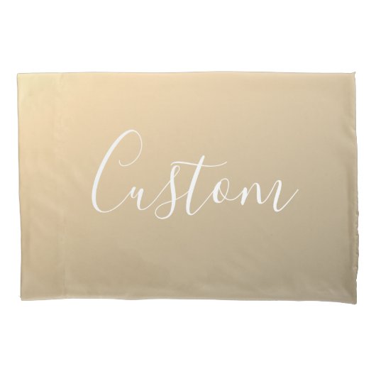 Elegante moderne Script Monogram oder Word | Golde Kissenbezug (Vorderseite)