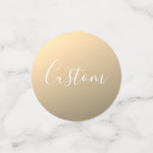 Elegante moderne Script Monogram oder Word | Golde Konfetti (Klein Vorderseite)