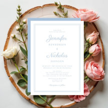 Elegante moderne Script Powder Blue Wedding