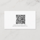 Elegante, moderne Script QR Code Wedding Website Begleitkarte (Rückseite)