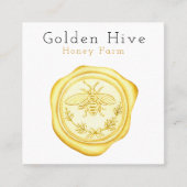 Elegante moderne Siegel-Briefmarke Quadratische Visitenkarte (Vorderseite)