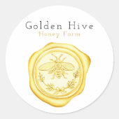 Elegante moderne Siegel-Briefmarke Runder Aufkleber (Vorderseite)