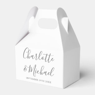 Elegante moderne Signatur-Schrift Hochzeit Geschenkschachtel