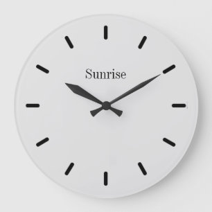 Elegante moderne silberne Farbe & Schwarz Große Wanduhr