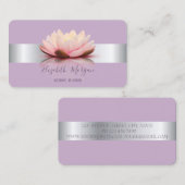 Elegante Moderne Silberstreifen am Lago Maggiore B Visitenkarte (Vorne/Hinten)