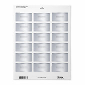 Elegante moderne Silver Custom Simple Chic Address Adressaufkleber (Vorne)