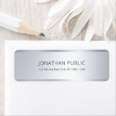 Elegante moderne Silver Custom Simple Rücksendeadr (Insitu)