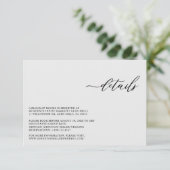 Elegante, moderne Silver Gray Wedding Card Einladung (Stehend Vorderseite)