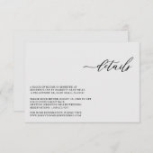 Elegante, moderne Silver Gray Wedding Card Einladung (Vorne/Hinten)