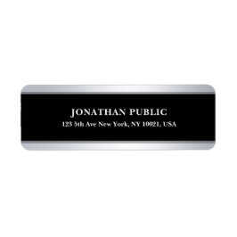 Elegante moderne Silver Template-Rücksendeadresse