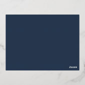 Elegante, moderne Silver Wedding Reception Card Folie Einladungspostkarte (Rückseite)