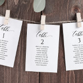 Elegante moderne Sitzplakate mit Gästennamen