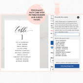 Elegante moderne Sitzplakate mit Gästennamen