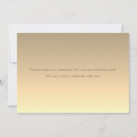 Elegante moderne Skripte, die auf Hochzeit verscho Save The Date (Rückseite)