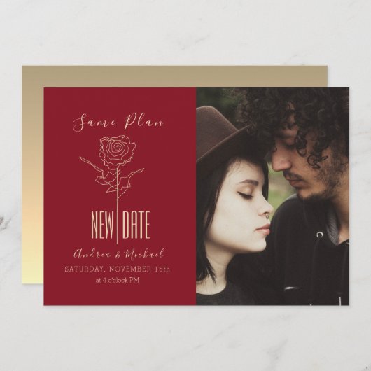 Elegante moderne Skripte, die auf Hochzeit verscho Save The Date (Vorne/Hinten)