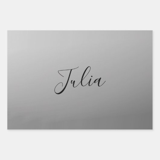 Elegante moderne Skripterstellung für bearbeitbare Geschenkpapier Set (Vorderseite)