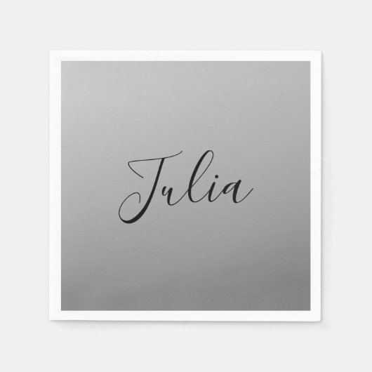 Elegante moderne Skripterstellung für bearbeitbare Serviette (Vorderseite)