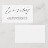 Elegante, moderne Skriptminimalistische Buchanfrag Begleitkarte (Vorne/Hinten)