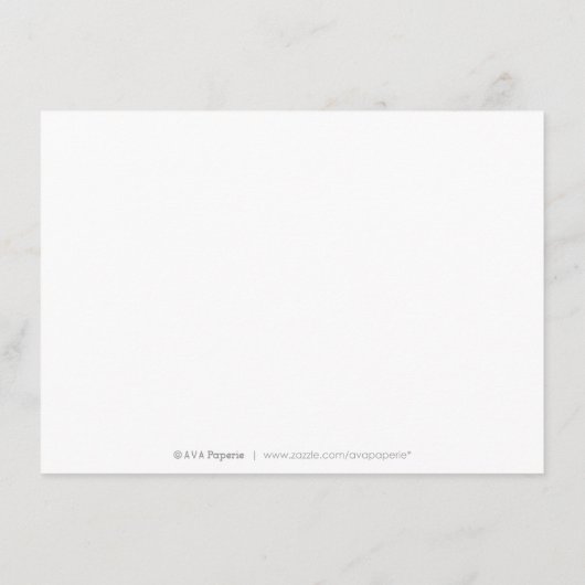 Elegante, moderne, skriptminimalistische Unterkunf Begleitkarte (Rückseite)