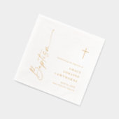 Elegante moderne Skripttaufe Servietten Mit Folie (Links)