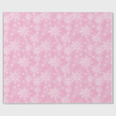 Elegante Moderne Snowflake Muster Rosa Weihnachten Geschenkpapier (Flach)