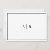 Elegante moderne Speisekarte mit Hochzeitskarte UA Einladung (Rückseite)