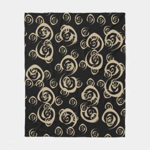 Elegante moderne Spiralmuster Fleecedecke
