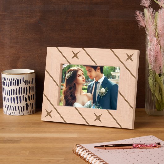 Elegante Moderne Sterne und Line Art Geätzte Rahmen