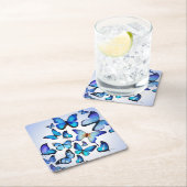 Elegante moderne Stilftzimmer mit Country Blue But Rechteckiger Pappuntersetzer (Vor Ort)