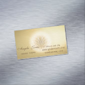 Elegante Moderne stilvolle Gold Lotus Blume Magnetische Visitenkarte (Beispiel)