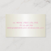 Elegante moderne, stilvolle, metallische Tropfstei Visitenkarte (Rückseite)