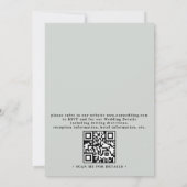 Elegante moderne Strandhochzeit mit QR-Code Einladung (Rückseite)