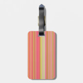 elegante moderne Streifen moderne mit Monogramm Gepäckanhänger (Rückseite vertikal)