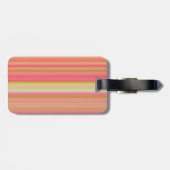 elegante moderne Streifen moderne mit Monogramm Gepäckanhänger (Rückseite horizontal)