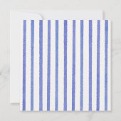 Elegante moderne Stripes Blue Hydrangeas Wedding Einladung (Rückseite)