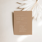 Elegante Moderne Tan Probe Einladung