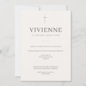 Elegante moderne Taufe Einladung (Vorderseite)