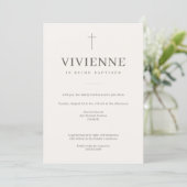 Elegante moderne Taufe Einladung (Stehend Vorderseite)