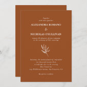 Elegante Moderne Terracotta Gran Café Al Porto Einladung (Vorne/Hinten)