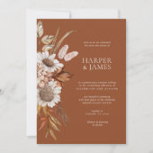 Elegante Moderne Terracotta Rodelbahn Hochzeit im  Einladung (Vorderseite)