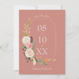 Elegante & Moderne Terrakotta Hochzeit - Termin me Save The Date
