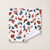 Elegante Moderne Terrazzo Marble Pattern Badetuch Badhandtuch Set (Waschlappen)