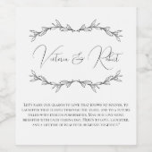 Elegante Moderne Toast Personalisierte Hochzeit Weinetikett (Einzelnes Label)