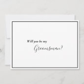 Elegante Moderne Trauzeuge Vorschlag Card Einladung (Vorderseite)