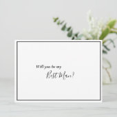 Elegante Moderne Trauzeuge Vorschlag Card Einladung (Stehend Vorderseite)