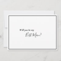 Elegante Moderne Trauzeuge Vorschlag Card