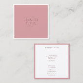 Elegante Moderne Trend-Farben Beruflich Einfach Quadratische Visitenkarte (Vorne/Hinten)